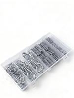 Woking – Kit de 113 crochets à vis robustes et tubes d'expansion, vis à œil plaquées zinc blanc, chevilles murales en plastique