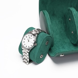 Wholesale Luxury 1 2 3 Slots PU Leather <b>Watch</b> Roll <b>Case</b> Custom Logo Embossed Travel <b>Watch</b> Box with Button Wristwatch Organizer - Product Image 3