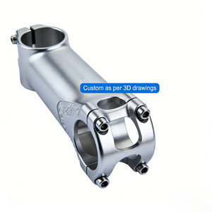 Tige de guidon de vélo de route en alliage de titane NH, finition anodisée noire polie, pièces de vélo légères, service d'usinage CNC - Product Image 1