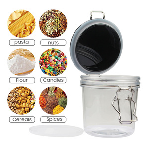 Hot Sale Unbreakable Transparent Body Black Lid Durable Flip-top 400ml Plastic <b>Jars</b> for <b>Spices</b> - Product Image 6