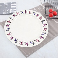 Vaisselle de restaurant incassable, assiette de chargement ronde blanche en mélamine de 11 pouces, vente en gros