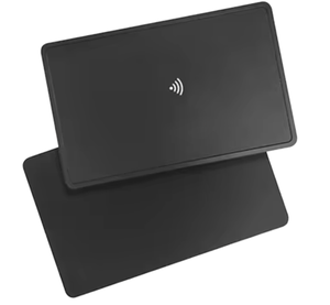 Tarjeta de Identificación de Membresía Empresarial de Metal NFC de Acero Inoxidable, Personalizable, Negra, Impermeable, con Chip NTAG213 de 13.56MHz para Control de Acceso - Product Image 1