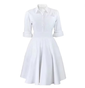 Abito Camicia Vintage da Donna con Bottoni e Cintura, Logo Personalizzato per Infermiere Ospedaliere e <span class=keywords><strong>Suore</strong></span> - Product Image 4