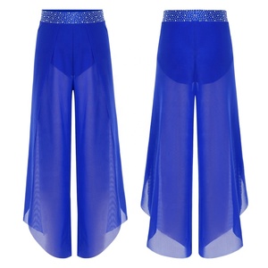 Traje de Danza Contemporánea para Niñas de 6 a 16 Años, Pantalones Brillantes con Pedrería, Ropa de Danza para Competencia, Clases de Danza y Práctica - Product Image 2