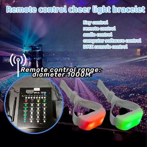 Pulsera de Luz LED Ajustable con Control Remoto, Tejida en Nailon, 15 Colores, Ideal para Conciertos, Eventos y Fiestas - Product Image 4
