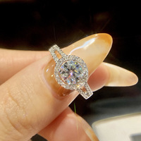 Nouveauté Bague de mariage en argent sterling plaqué platine de luxe pour femme, cercle géométrique, cadeaux de fête d'anniversaire pour femme, tenue quotidienne