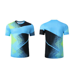 网球训练t恤专业乒乓球球衣o领羽毛球运动服排球t恤定制设计队服 - Product Image 2