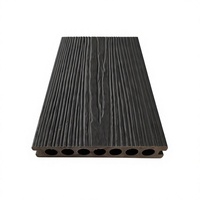 Revêtement de sol extérieur en WPC à grain de bois naturel, panneau composite bois-plastique antidérapant, imperméable, pour patio et jardin