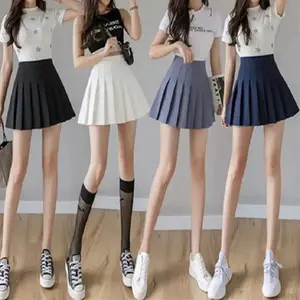 8230775 Pleated High Waist Mini Skirt Women Sexy White Micro Skirt Ladies Korean Style Summer Miniskirt girl Hot Skirt