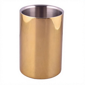 Refroidisseur en acier inoxydable de forme conique pour les mariages de fêtes de club-bière de vin et pour la poignée de seau à glace de Champagne grands accessoires de barre - Product Image 1