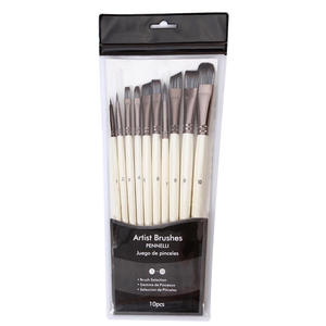 10 pièces professionnel 10 pinceaux en forme de cheveux en Nylon différents pour la <span class=keywords><strong>peinture</strong></span> de <span class=keywords><strong>peinture</strong></span> aquarelle acrylique - Product Image 6