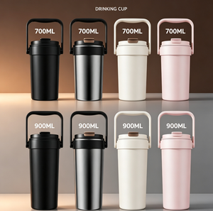 แก้วกาแฟแบบพกพา ขนาด 700 มล. ผลิตจากสแตนเลสสตีล พร้อมฉนวนสุญญากาศและเคลือบเซรามิก ดีไซน์ทันสมัย เหมาะสำหรับเป็นของขวัญทางธุรกิจ ใช้ในรถยนต์ หรือสำหรับออกกำลังกาย - Product Image 6