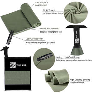 Serviette de sport en microfibre suédée de haute qualité, serviette de gym économique, serviette de sport en microfibre suédée avec logo personnalisé et bande - Product Image 6