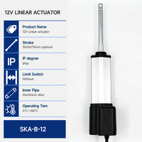 Actionneur linéaire micro DC à balais IP44, couple 100N, course personnalisable 70mm, en alliage d'aluminium pour applications domotiques et automobiles