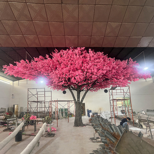 Nuovi Prodotti Grande Albero di Fiori Artificiali in Seta <span class=keywords><strong>Rosa</strong></span> per Decorazioni, Pianta Grande in Fibra di Vetro, Albero di Fiori di Ciliegio - Product Image 2