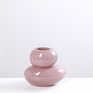 Jarrón de Vidrio al por Mayor, Estilo Nórdico Simple, para Sala de Estar, Bodas, Fiestas, Decoración del Hogar, Jarrón de Flores de Vidrio de Forma Especial y Colorido - Product Image 4