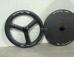 Roues de vélo pliant SeeMore 16 pouces avec jantes en carbone ERD 349 mm, axe traversant 74/142 mm, frein à disque BMX pliable, jeu de roues fermé - Product Image 5