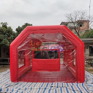 Cabine <span class=keywords><strong>de</strong></span> <span class=keywords><strong>peinture</strong></span> <span class=keywords><strong>gonflable</strong></span> rouge compacte en PVC hermétique, fournie par l'usine chinoise, avec système <span class=keywords><strong>de</strong></span> ventilation - Product Image 4