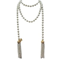 Collier à pampilles en moissanite de style français vintage, fermoir abeille, bijoux élégants multi-usages pour femme, chaîne en argent 925