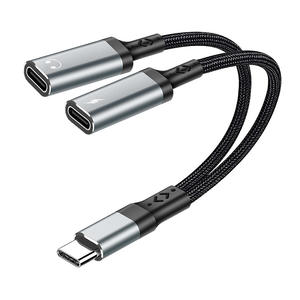 Adaptador de <span class=keywords><strong>Audio</strong></span> Digital y Carga Tipo-C 2 <span class=keywords><strong>en</strong></span> 1, Convertidor DAC que Divide un USB-C <span class=keywords><strong>en</strong></span> un Conector para Auriculares de 3.5 mm y un Puerto de Carga - Product Image 1