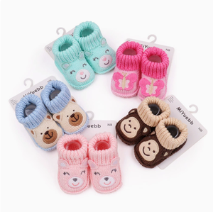Zapatitos <span class=keywords><strong>de</strong></span> Bebé Tejidos <span class=keywords><strong>a</strong></span> Mano en <span class=keywords><strong>Lana</strong></span> Suave, Zapatos <span class=keywords><strong>de</strong></span> Ganchillo con Dibujos Animados, Antideslizantes, Cálidos, para Recién Nacidos, Primeros Pasos, Regalos para Bebés - Product Image 1