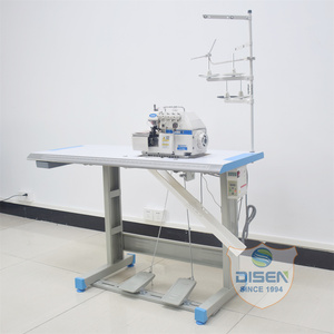 4 Threads Automatic <b>Industrial</b> Overlock <b>Sewing</b> <b>Machine</b> Electronic Table Microfiber Towel Carpet Jack Made of Metal - Product Image 3