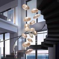 Lampes suspendues en métal et verre pour le salon d'hôtel de luxe moderne