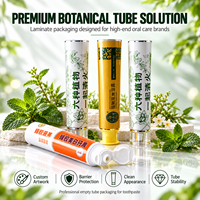 Tube d'emballage de dentifrice en aluminium et plastique avec logo personnalisé, imprimé UV, bouchon à vis, conteneur cosmétique 12,7-35 mm