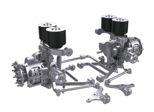 Eje de plataforma para vehículos eléctricos de servicio medio Brogen OEM con motor PMSM de 88 kW y diferencial - Product Image 2