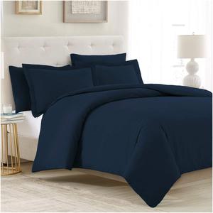 Seprai Hotel Warna Katun Penutup Selimut Set Ratu Raja Sarung Selimut Penutup dengan <span class=keywords><strong>2</strong></span> Sarung Bantal Standar - Product Image 4