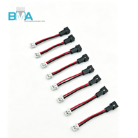 وصلة كهربائية أنثى إلى أنثى 1.25 مم 2Pin، 26 مم UL1061 28AWG، متوافقة مع Molex 51021 PicoBlade للربط الداخلي في الإلكترونيات الدقيقة