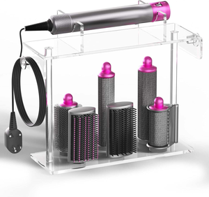 Support de rangement portable en acrylique pour <span class=keywords><strong>accessoires</strong></span> de coiffure <span class=keywords><strong>Dyson</strong></span> HQ, organisateur de comptoir pour <span class=keywords><strong>Airwrap</strong></span> et Styler – Vente en gros - Product Image 4