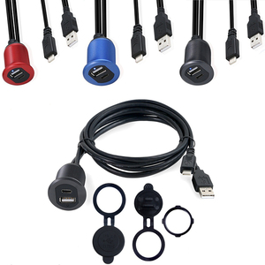 <span class=keywords><strong>Luz</strong></span> <span class=keywords><strong>LED</strong></span> <span class=keywords><strong>USB</strong></span> 2,0 macho a hembra <span class=keywords><strong>Usb</strong></span> del Panel frontal los puertos de carga de coche a AUX montaje de Cable - Product Image 6