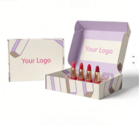 Boîte cadeau personnalisée avec motif de rouge à lèvres et votre logo, emballage cosmétique pour ensembles de rouges à lèvres, vente en gros