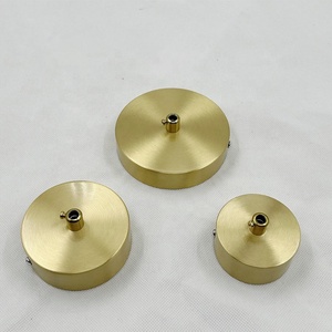 Brass trần tán đèn chùm đèn phần cứng vàng ánh sáng mặt dây chuyền tấm bìa Rod nối gắn khung ánh sáng đồ đạc - Product Image 2
