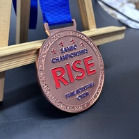 Medalla de diseño 3D de esmalte suave de forma redonda chapada en latón fundido a presión personalizada de fábrica, medalla de bronce deportiva de lucha de alta calidad