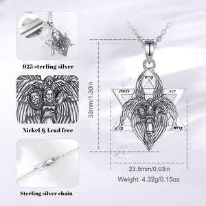 Merryshine 925 in <span class=keywords><strong>argento</strong></span> Sterling <span class=keywords><strong>leone</strong></span> aquila toro pavimentato gioiello stella della stella di David <span class=keywords><strong>collana</strong></span> pendente per gli uomini - Product Image 5