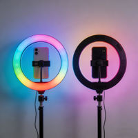 Anneau lumineux de 14 pouces pour ordinateur portable, bureau d'ordinateur |   Lampe vidéo LED à intensité variable pour réunions en ligne, webinaires, bureau à domicile (sans support)
