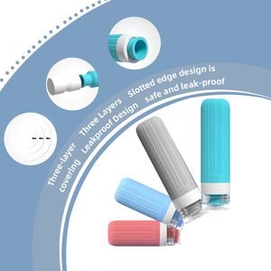Ensemble de bouteilles de voyage en silicone, étanches et rechargeables, avec sac de rangement pour cosmétiques, shampooing, lotion, contenants pour les voyages, la salle de sport, l'usage quotidien - Product Image 2