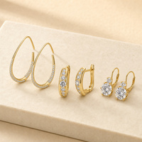 Boucles d'oreilles en moissanite, argent sterling 925, plaqué or 14 carats, plaqué rhodium, forme goutte, couleur D, VVS, pour femme, étincelantes, faites à la main