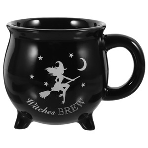 GZYSL creativo personalizable Halloween Witch's Brew <span class=keywords><strong>Caldero</strong></span> Taza <span class=keywords><strong>de</strong></span> cerámica 500ml taza <span class=keywords><strong>de</strong></span> café <span class=keywords><strong>de</strong></span> porcelana negra Logo accesorio <span class=keywords><strong>de</strong></span> fiesta - Product Image 3