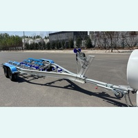 Remorque pour bateau en aluminium de 22 pieds, essieu tandem, modèle Poly avec certification VIN CE DOT, adaptée aux bateaux de 20 pieds