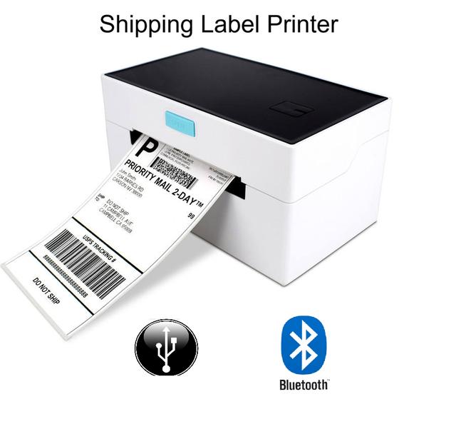 HONGWEN Thermal Shipping Label Printer 4x6 Wireless for No Ink Required Stock 203DPI 1-Year Warranty for DHL/UPS/FedEx/FBA