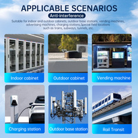 Antenne combinée extérieure omnidirectionnelle 4-en-1 étanche à fixation par vis pour armoire, active GPS + GSM + Wi-Fi + 4G LTE 5G