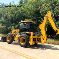 HERACLES 4CX Deluxe 2.8 tonnes Mini-chargeur d'occasion Diesel Retro Excavator 4x4 Wheel Drive Chargeur frontal 1 an Prix pas cher Vente Algérie