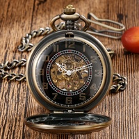 Montre de poche à remontage manuel 47 mm, style rétro, avec cadran numérique et relief de Pégase ajouré, couleur bronze antique, best-seller
