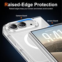 Étui de téléphone magnétique en acrylique haute transparence de 1,5 mm avec composants intégrés 2300 GS pour iPhone 18 Duo