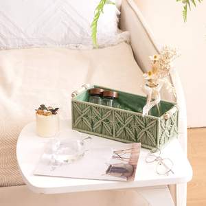 Cestas de Almacenamiento de Macramé Nonam, Cajas de Almacenamiento Tejidas para la Organización del Hogar, Estante para Tanque de Inodoro, Organizador de Gabinete, Juego de 2 Cestas - Product Image 6