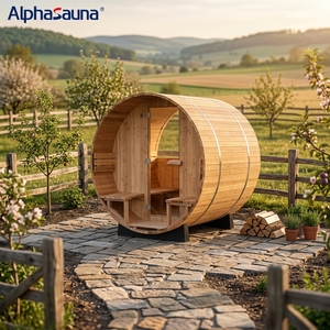 Sauna de Madera Sólida de Hemlock para Casa, <span class=keywords><strong>Camping</strong></span>, Aire Libre y Parque, Cabina Larga con Ventana Panorámica de Vidrio, Juego de Muebles para 2 Personas, con Conexión Eléctrica - Product Image 6