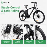 Bicicleta Eléctrica Urbana de Aluminio de 26 Pulgadas para Desplazamientos Diarios